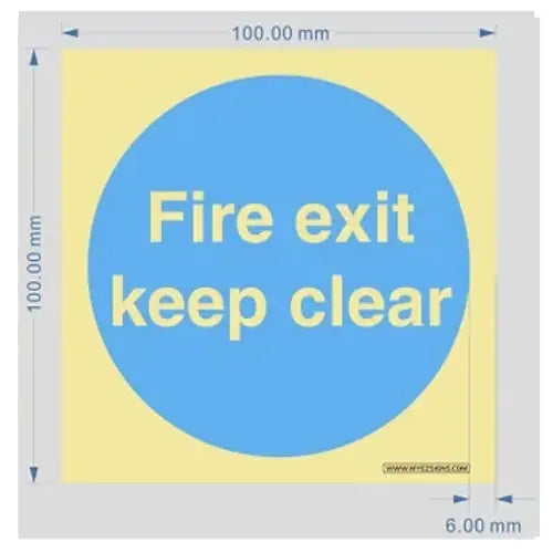 Emergency Exit Straight Ahead Through Door – Safety Sign