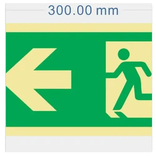 Emergency Exit Down To The Left Sign