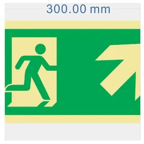 Emergency Exit Up To The Right Sign
